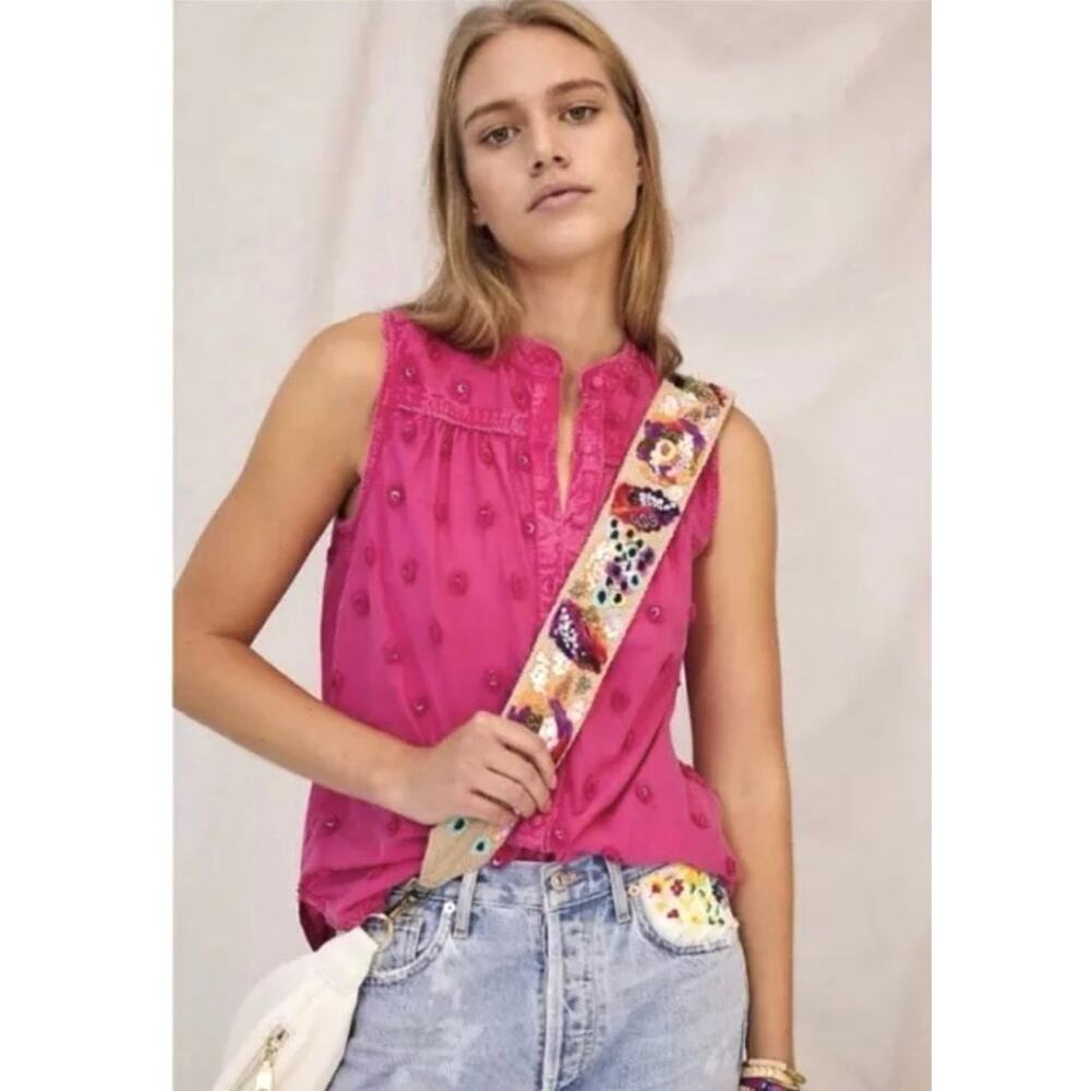 Anthropologie Pilcro and the Letterpress women’s sleeveless button front blouse